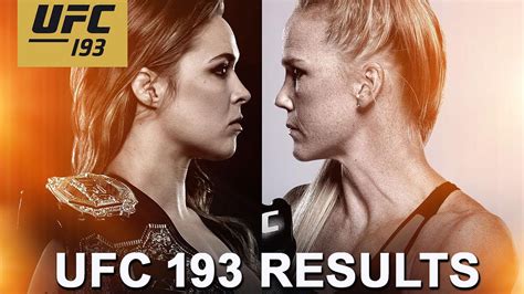 ufc fight night 193 results|UFC 193 Results: ‘Rousey vs. Holm’ Play.